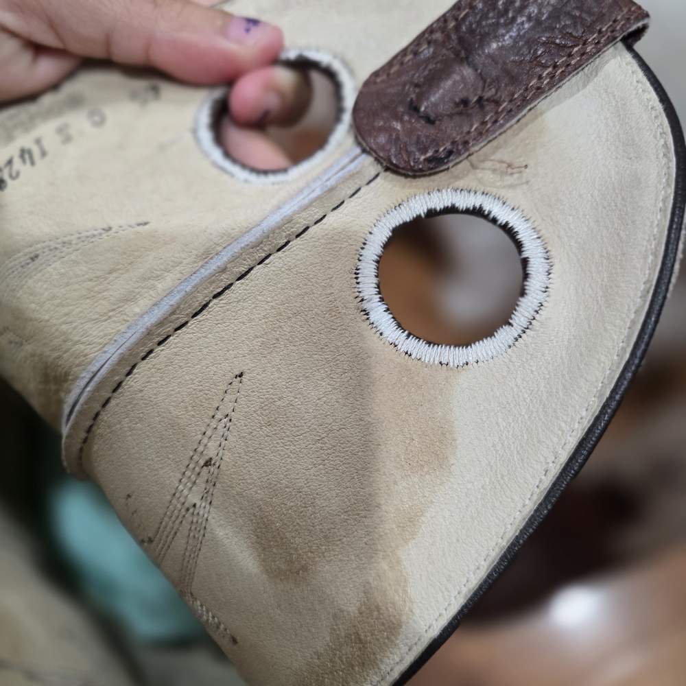 Beige and Brown Leather Boots - Picture 12 of 12